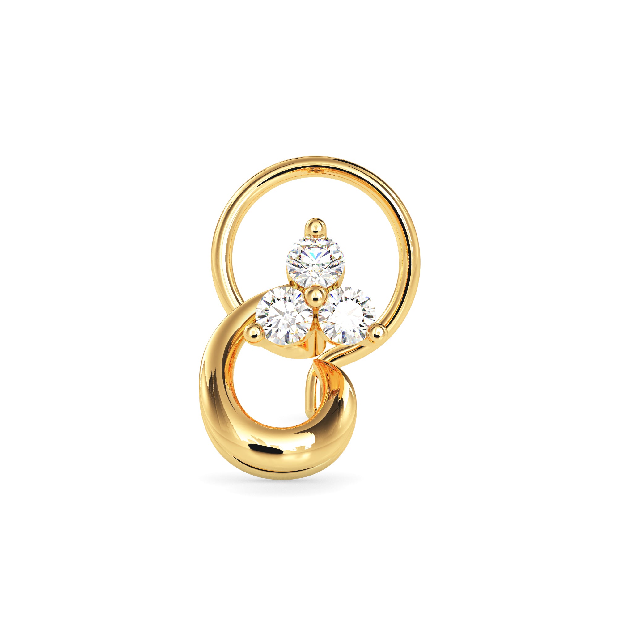 Diamond Arch Nose Pin