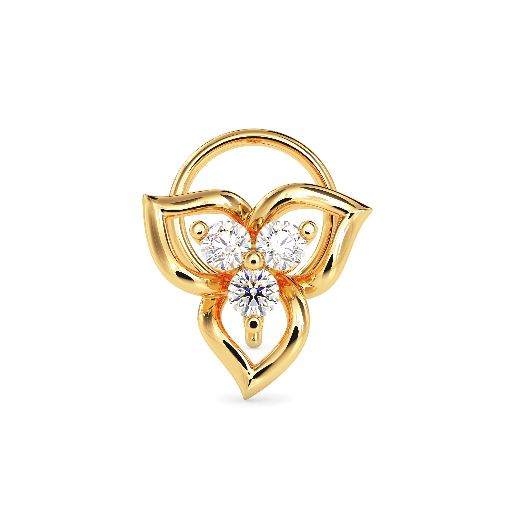 TriLeaf Nose Pin