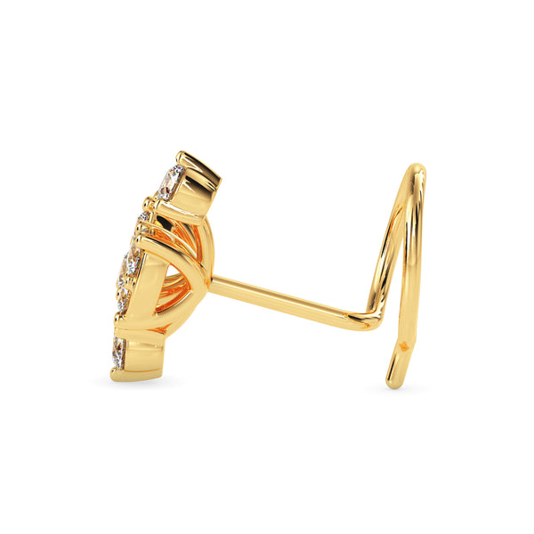Cross Directional Nose Pin